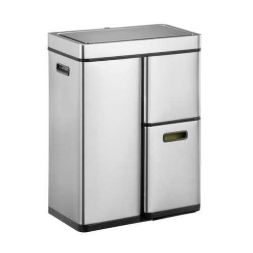 Stainless steel recycling bin EKO Mirage Plus with sensor lid, Capacity 1 x 14 l/1 x 14.5 l/1 x 30 l