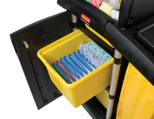 Rubbermaid Lockable cleaning trolley Hygen with bin liner