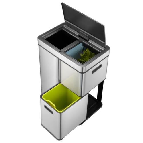 Stainless steel recycling bin EKO Mirage Plus with sensor lid, Capacity 1 x 14 l/1 x 14.5 l/1 x 30 l