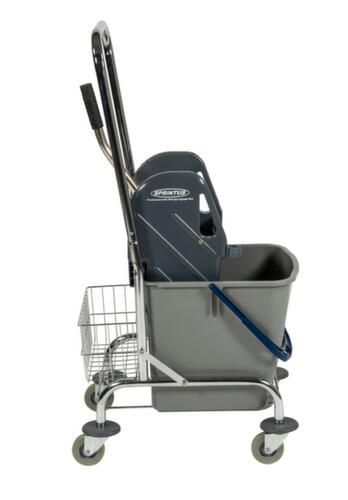 Wet mop trolley with mop press, 1x27 l Bucket in blue