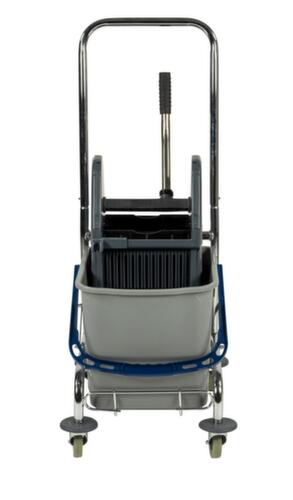 Wet mop trolley with mop press, 1x27 l Bucket in blue
