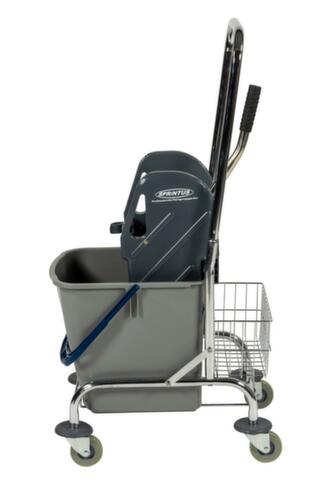 Wet mop trolley with mop press, 1x27 l Bucket in blue