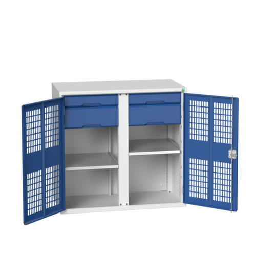 bott Hinged door cabinet verso with ventilation slots and partition wall