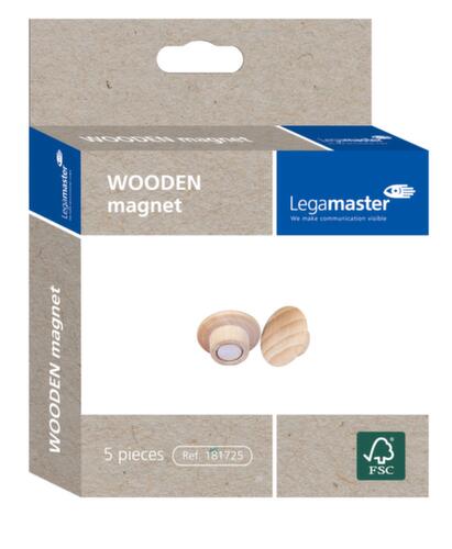 Legamaster Magnet WOODEN, nature, Ø 25 mm