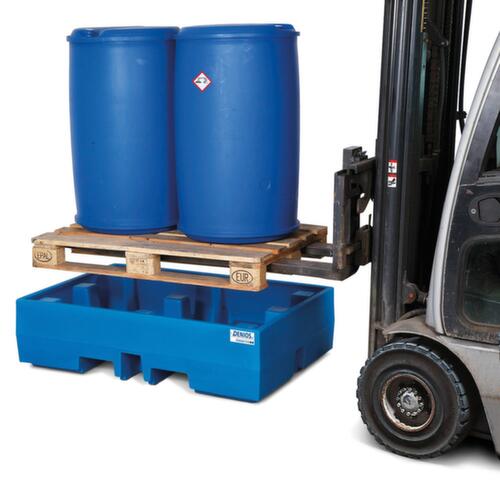 Denios PE drip tray classic-line with drive-in pockets