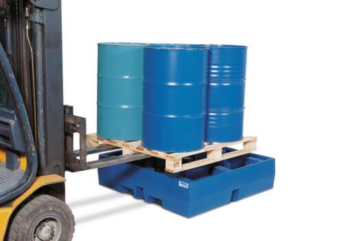 Denios PE drip tray classic-line with drive-in pockets