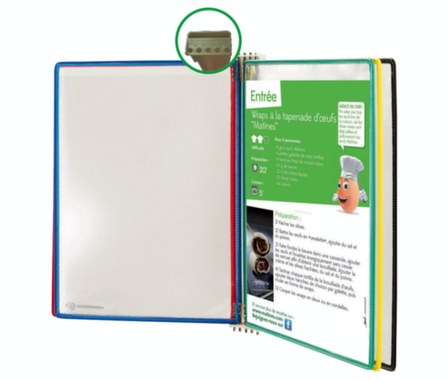tarifold Display board system for wall mounting, with 5 display boards in DIN A4