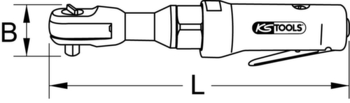 KS Tools 1/2" MONSTER high-performance compressed air reversing ratchet