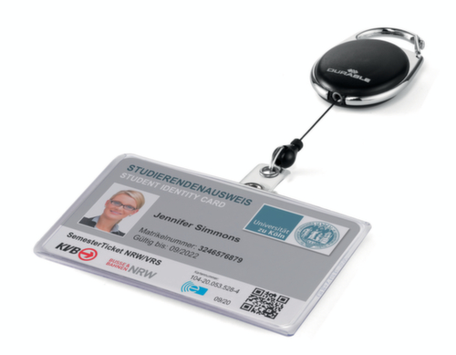 Durable ID card holder with yoyo