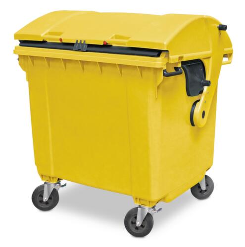 Waste container with sliding lid