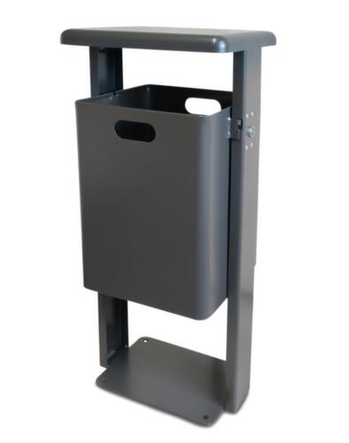 Litter garbage can with protective roof