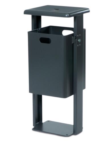 Litter garbage can with protective roof