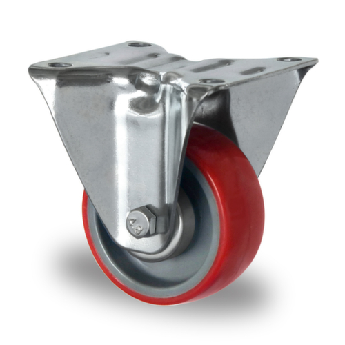 Cascoo Fixed castor, load capacity 130 kg, Polyurethane tires