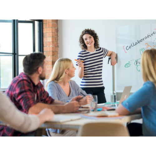 nobo Mobile whiteboard, height x width 1360 x 1800 mm