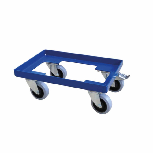 Transport trolley for Euro standard boxes, load capacity 300 kg, Elastic tires