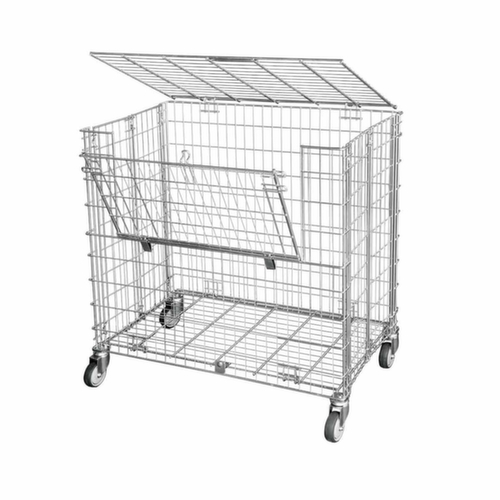 Foldable ball trolley with side loading flap, Load capacity 150 kg