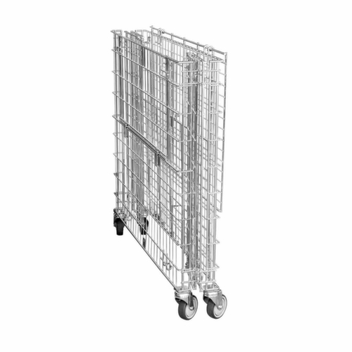 Foldable ball trolley with side loading flap, Load capacity 150 kg
