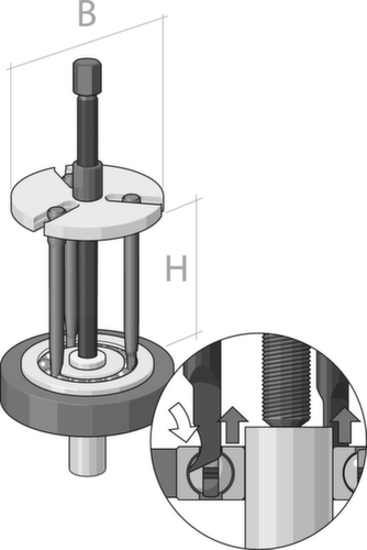 GEDORE 1.92/2 Ball bearing puller PLUS