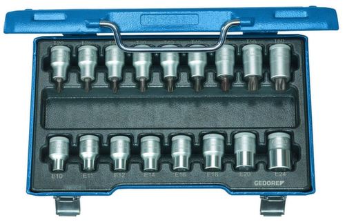 GEDORE ITX 19 TX-017 Screwdriver set 1/2" 17-piece internal+external TX