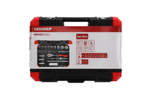 GEDORE R69003024 Socket set 1/2" 10-32mm 24-piece
