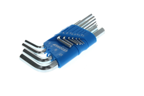GEDORE H 42-10 Hex key L-wrench set in holder 10-piece 1.3-10 mm