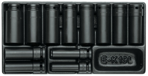 GEDORE 1500 ES K 19 L Set of power screwdriver sockets 1/2" in 1/3 ES module