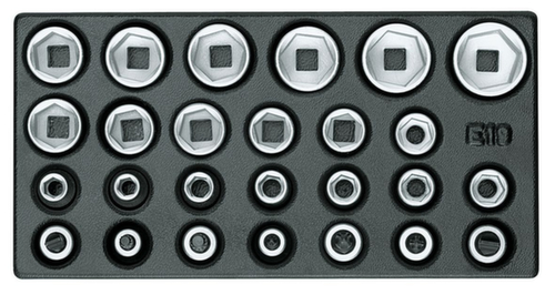 GEDORE 1500 ES-19 IS Set of sockets 1/2" in 1/3 ES module