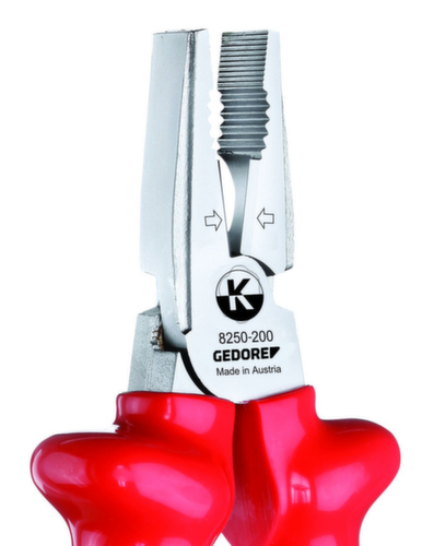 GEDORE VDE 8250-200 VDE power combination pliers with immersion insulation 200 mm