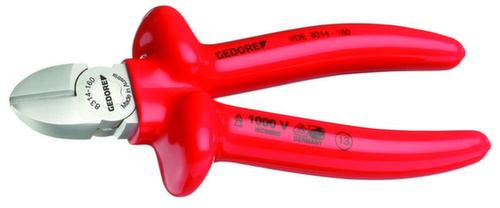 GEDORE VDE 8314-160 VDE diagonal cutters with dipped insulation 160 mm