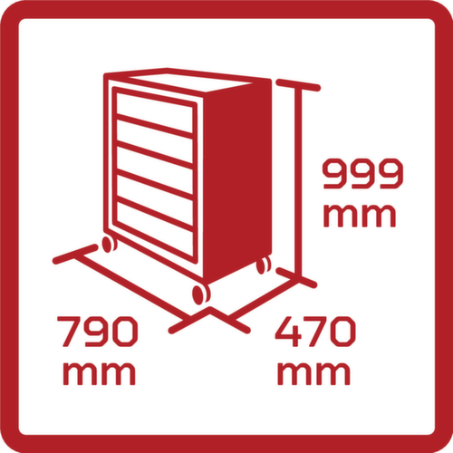 GEDORE R20202207 Trolley GEDMaster 7 drawers