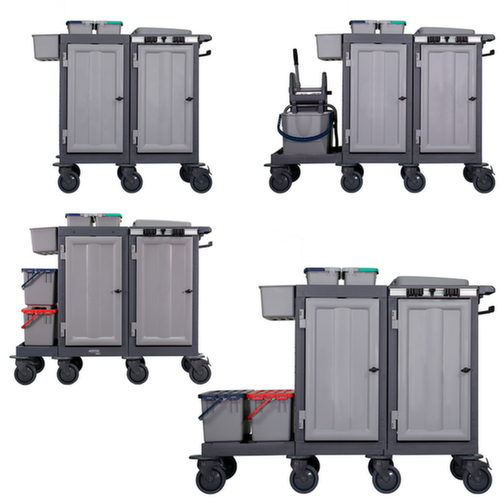 Closed cleaning trolley VariX