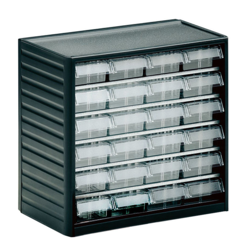 Treston Transparent magazine, 24 Drawer(s), anthracite gray/transparent