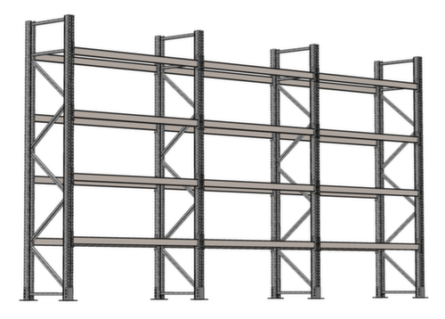 SCHULTE Pallet rack for 30 pallets, 5965 mm wide, 5 storage levels
