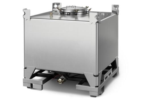 Denios Stainless steel IBC container HxLxW 1160x1150x1150 mm