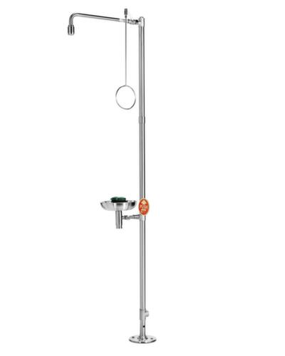 Body and eye shower with 2 fixed shower heads