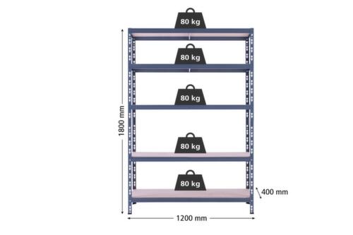 UDOBÄR Heavy duty shelving, height x width x depth 1800 x 1200 x 400 mm, 5 Shelves