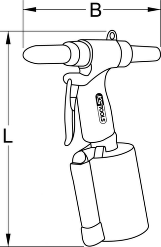 KS Tools Pneumatic blind rivet gun
