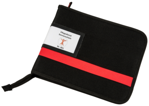 Polyester EICHNER key holder in black/red