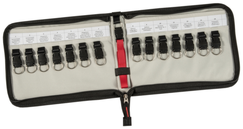 Polyester EICHNER key holder in black/red