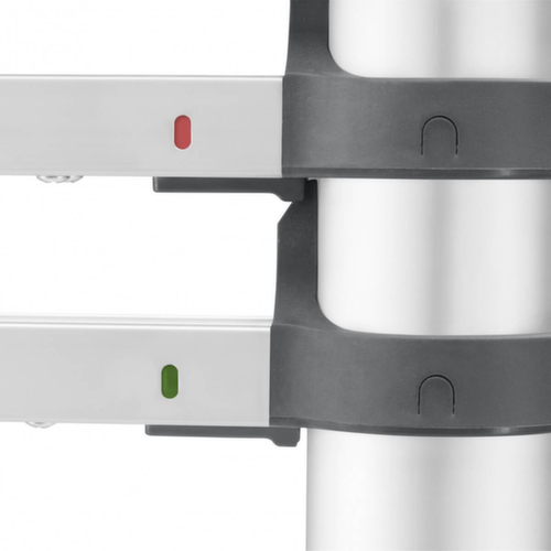 Hailo Telescopic single ladder FlexLine T80 with rungs