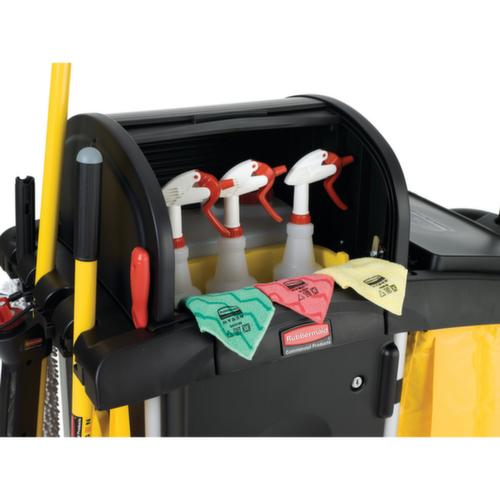 Rubbermaid Lockable cleaning trolley Hygen with bin liner