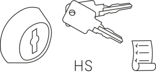 C+P Cylinder lock Classic Plus with security certificate for Wardrobe or locker cabinet