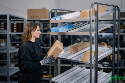 Kongamek Roller conveyor for order picking trolleys