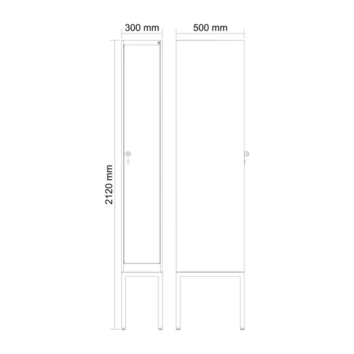C+P Locker Evolo PLUS with frame