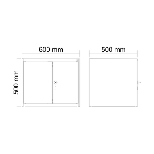 Top cabinet for black and white locker