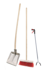 Flora Exterior cleaning equipment set with shovel, broom and grabber