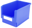 High load capacity BITO open fronted storage box, blue, depth 500 mm, Polypropylene