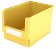 High load capacity BITO open fronted storage box, yellow, depth 500 mm, Polypropylene