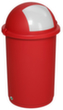 VAR Liquid-tight recyclables collector, 50 l, red, lid silver