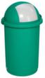 VAR Liquid-tight recyclables collector, 50 l, green, lid silver
